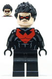 LEGO sh085 Nightwing - Red Eye Holes and Chest Symbol